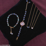 Beautiful Combo of 1 watch + 1 Bracelet + 2 Necklace