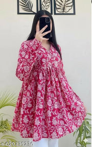 Womens Rayon Printed Kurti