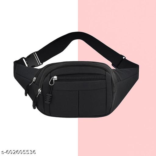 Zerrish Premium Waist Bag for Men | Stylish Travel Waist Pouch | Durable Crossbody Belt Bag with Multiple Compartments