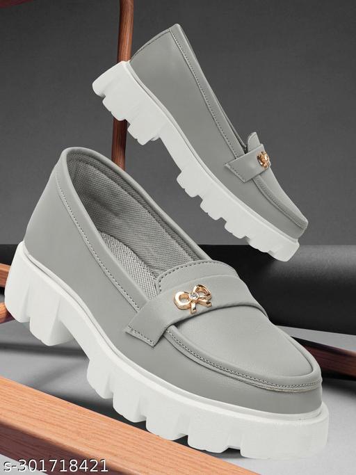 COYO WALK women buckle moccasins synthetic matte loafers | Stylish Slip-on Loafers for Women | Durable & Flexible Moccasins with Gold Embellishment | Ideal for Everyday Wear & Partywear | Fashionable Footwear for Women & Girls