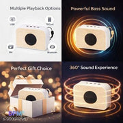 DPM Portable Bluetooth Speaker with Karaoke Function Wireless Microphone for Music Playback