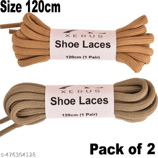 Shoe Lace Round Tan Khaki 120cm 2pair for Flat sneakers canvas boot sport hiking shoes