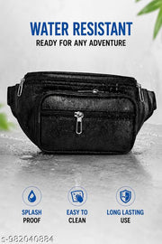 Latest Men Women Leather Waist Pack Travel Bags For MoneyY| Belt| Cards |Mobile| Documents| Kit| Books and Bills Dairy Pouch Cross Side Bag For Men Women .With Belt Stylish Small Luggage Accessories Bag I Waist Bags I Fanny pack.
