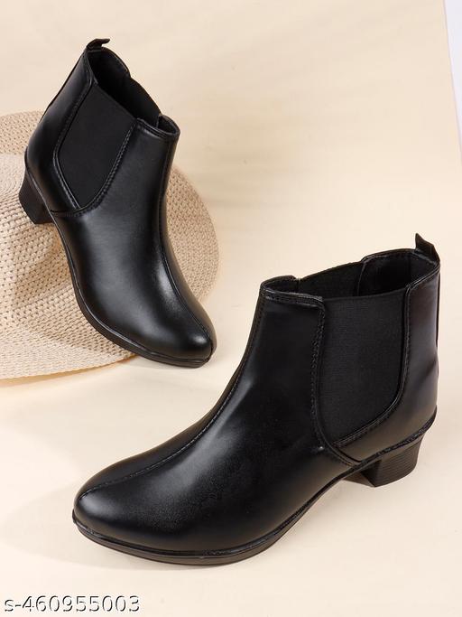 THE ALL WAY Women Elastic Kiten Heel  boots ,Chelsy boots For Women