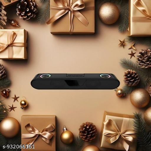 Portable Bluetooth Speaker, 16 Watts, Upto 8h Backup, Dual Drivers + Dual Passive Radiators, Call Function, Bluetooth v5.3 | USB | mSD| AUX, TWS, RGB LED