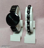 New Women Rosegold Metal Analog Watch With Breaclet Combo girls watches bracelet combo