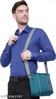 Fancy Craft Men & Women Green Sling Bag - Extra Large