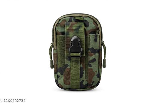 Belt Pouch Waist Bag 5x7 Inch Double Zip Green