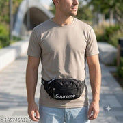 Waist Bag for Men & Women | Crossbody Fanny Pack Sling Bag for Hiking, Travel, Camping, Outdoor Sports & Cycling | Adjustable Strap (Black)