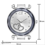 Bolun Heart Dial Silver Magnetic Strap Fashion Lady Analog Watch for girls and women