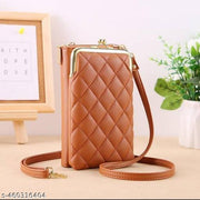 Women Stylish PU Leather Mobile Cell Phone Holder Pocket Purse Wallet Bag Pouch with Zipper Sling Bag Mini Shoulder Bags