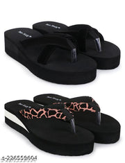 Two Soft Comfortable & Stylish Women's Daily Use Slipper/Flipflop for Women & Girls Combo of 2