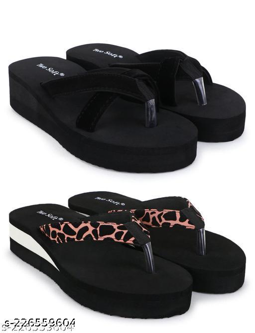 Two Soft Comfortable & Stylish Women's Daily Use Slipper/Flipflop for Women & Girls Combo of 2