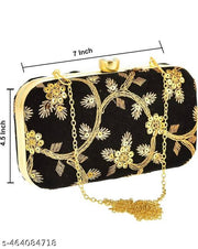 Embroidery bridal clutch