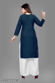 rayon kurti embroidered