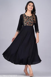 Rayon Embroidered Anarkali Kurta