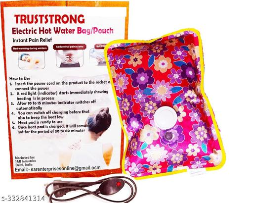 TrustStrong Multicolor Electric Heating Pouch Heating Bag with Gel hot Water Bag hot bags for pain relief electric hot pack heat pad electric for pain relief electric heating pad for back pain Multicolor