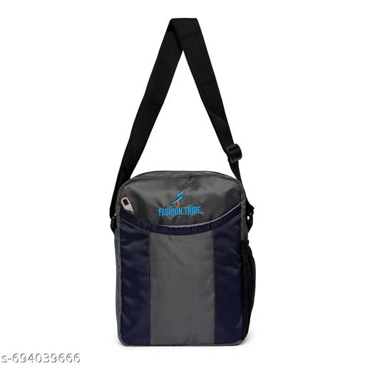 Fashion Tribe Unisex cross-body sling bag messenger bag shoulder bag crossbody pouch women sling bags(GREY&BLUE))