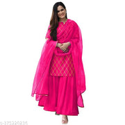 " Zestleaf Viscose Rayon Kurta and Sharara Set with Dupatta"
