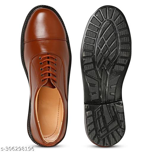 Original Synthetic Leather Oxford Shoes for Man-SUITS ALL OCCASION-TAN AND BROWN