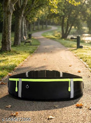 Running Waist Belt for Women & Men Sweat Rainproof Phone Holder with Adjustable Strap & 3 Pockets Headphone Hole WaistBag for All Kind of Phone-Sports, Yoga, Workout & Outdoor Activities- Black