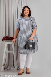 Anksdeep Creations cotton kurti for women plus size kurti daily wear kurti big size kurti grey kurti