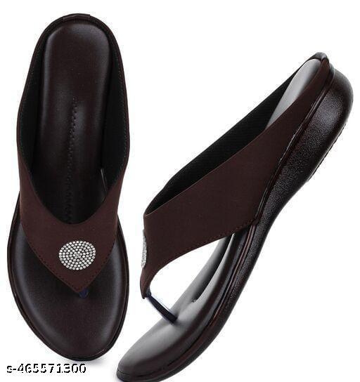Huma Unique Flat Sandals Brown For Women Or Girls Stylish Trendy Slippers Casual Sandals For Women Latest Collection with Buckle Sandals for Girls Flat Chappal Daily Use Ladies Flat Heel