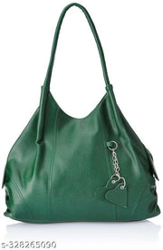 Fostelo Women's Vegan Leather Buenos Luxe Shoulder Bag | Ladies Purse Handbag (Black) (Large)