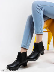 THE ALL WAY Women Elastic Kiten Heel  boots ,Chelsy boots For Women