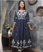 BHUMIKA GREY EMBROIDERY KURTI