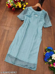 Daily Wear Luxurious Embroidered Heavy Net Kurtis with Sequins and Lining for Women