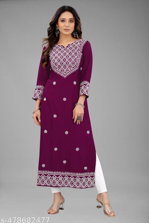 Kurti  for women in rayon Embroiderd  fabric| kurti and  | MOST DEMAND KURTI| Embroiderd  Kurti  rayon  Kurtis