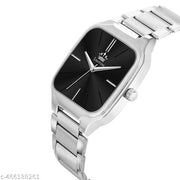 NEW DESIGN SQUARE STIANLESS STEEL ADJUSTABLE CHAIN Analog Watch - For Men
