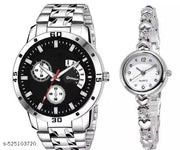 Trendy Black and White Dial Limited Edition For boys And Girls Couple Watch Combo Analog Watch - For Couple