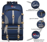 60 Litres Curve Water Resistant Rucksack For Hiking Trekking And Travel - Unisex