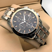 Day n Date Series Men's BLACK Silver Chain Analog Watches Classic, Attractive, Professional, top-trendy and stylish Analog Watches for Men/boys for office, school use