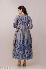 Latest Trending Kurtis – Anarkali Gown Long Flared Kurti  Kurta-Dress  for women