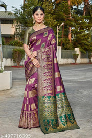 cotton silk jacquard saree with unstitched blouse