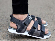 MRJ1591 Men's Grey Synthetic Leather Outdoor Casual Sandal
