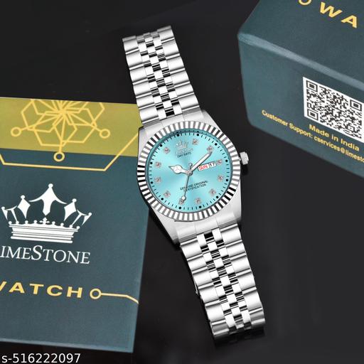 Legacy Series Stainless Steel Day and Date Functioning | Stylish Chain | Quartz Analog Watch for Boys/ Men