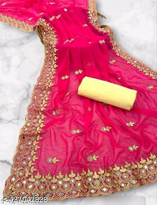 CUTWORK MIRROR SAREE