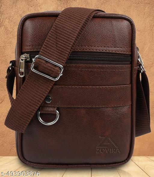 ZOVIRA Premium Crossbody Sling Bag for Men – Stylish, Durable, and Practical for Travel, Work, and Everyday Use – Adjustable Strap, Multiple Pockets, Lightweight Design Pack of 1 (Brown)