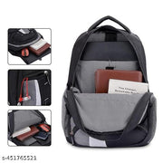 Casual Polyester Zip Pocket Grey Water Resistant Backpack For Men | Men's Backpack | College Bag | Laptop Bag | Travel Bag