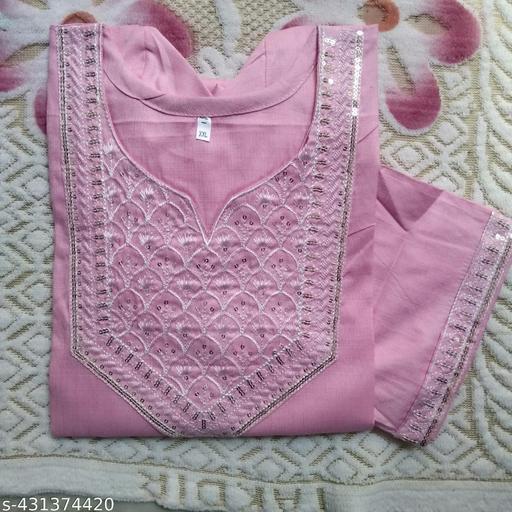 Women Embroidery Straight Fancy Kurti