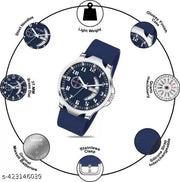 Midnight Blue Dial & Silicon Mesh Strap with Water Resistant & 6 Months Quartz Warranty Boys Series Analog Watch - For Boys Men & Girls