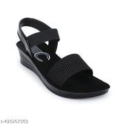 flotac casual sandel for womens / girls | lightweight & Anti-skid (Black)