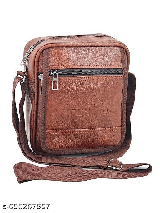 Stylish PU-Leather Sling  Travel Office Messenger One Side Shoulder Bag for Men, Women & Boy