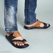 CALIBREL Men Black Slippers | Slipper for men | Sandals for Men| Casual Sandals | Stylish, Comfortable & Durable | Men's Flip-Flops | Trendy men's footwear | Chappal for men | for Daily & Occasion