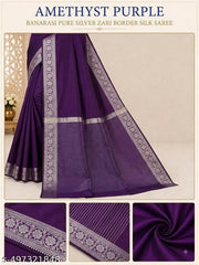 Banarsi Soft Silk Zari Border jamla Saree – Wedding & Festive Party Wear