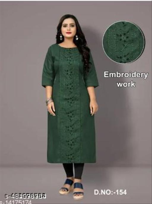 NEW TRENDING EMODRIED KURTY FOR WOMEN AND FULL COTTON KURTY